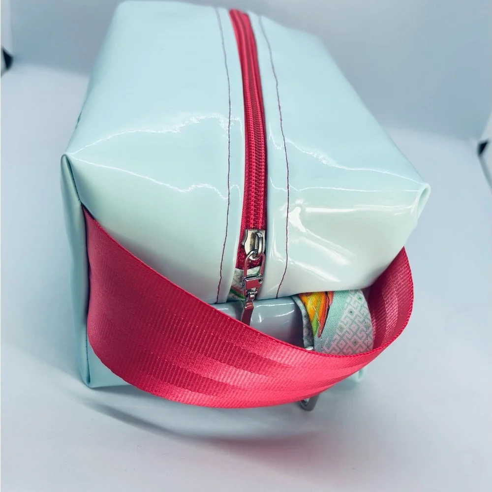 Handmade Unisex Dopp Kit Set Makeup Bag Vegan Leather New